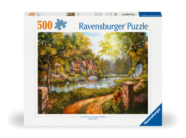 Maalaistalo järven rannalla, palapeli 500 palaa, Ravensburger