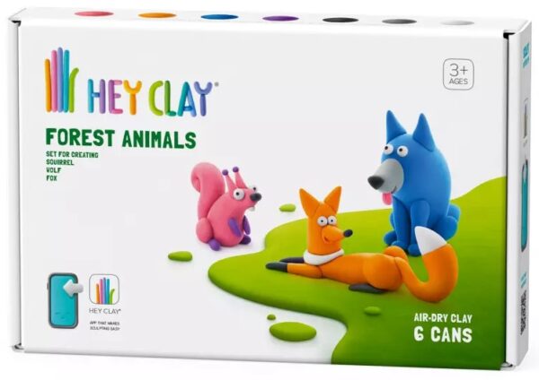 HEY CLAY Modeling Air-Dry Clay Forest Animals 6pc.