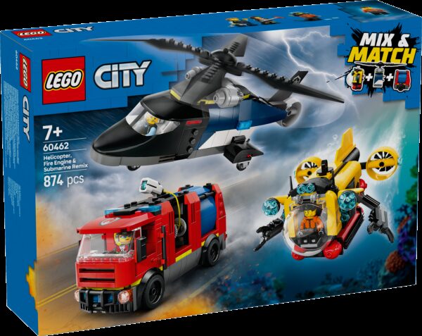 LEGO City Helikopteri, paloauto ja sukellusvene yhdessä 60462