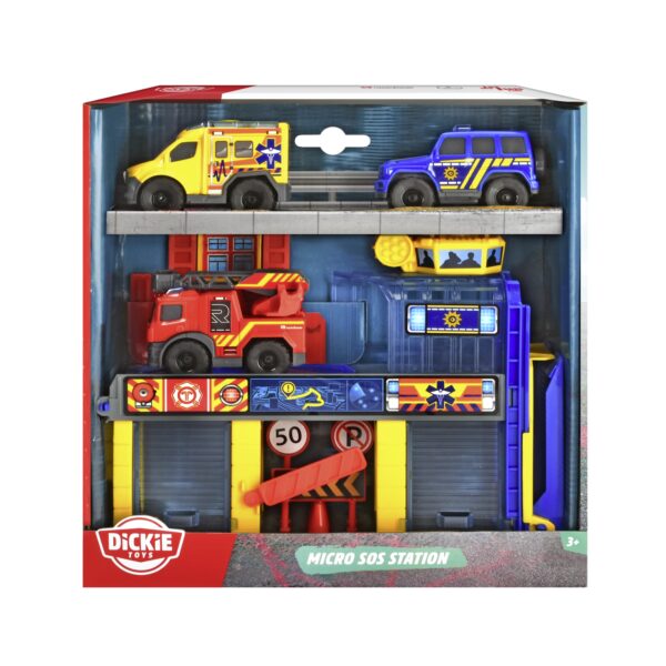 Dickie Toys Emergency Services Station and Vehicle Playset